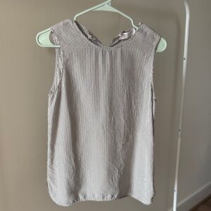 Everlane Striped Sleeveless Top - Black and White